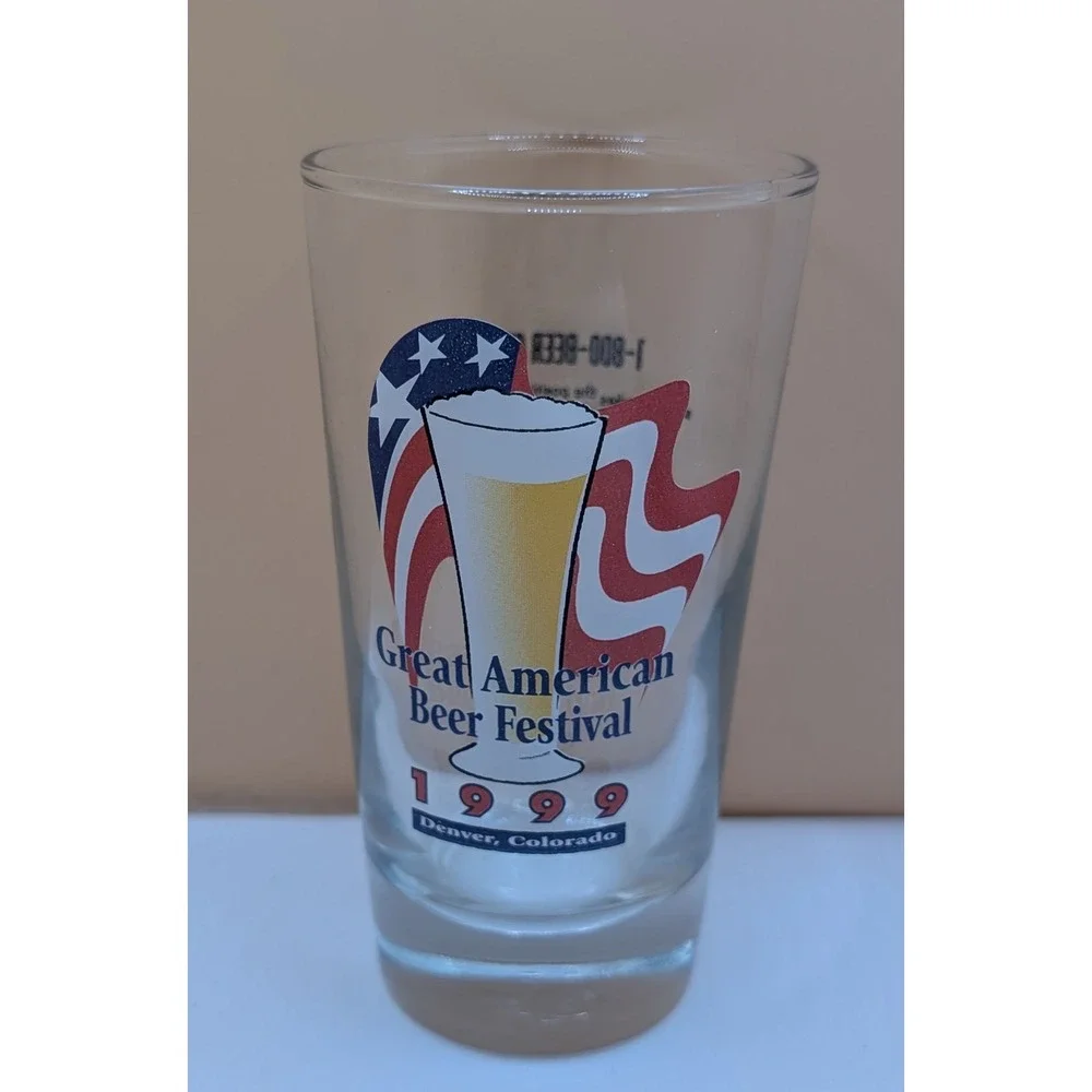 Vintage 1999 Great American Beer Festival Denver Colorado Glass 1oz Boelter